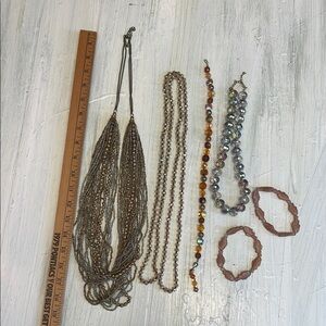 Elegant Glass Beaded Necklace’s and Glass Fish Beads Lot